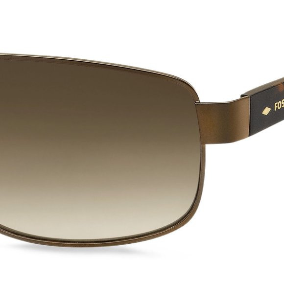 Fosil Wraparound Women Brown/Havana Metal Frame main image 4